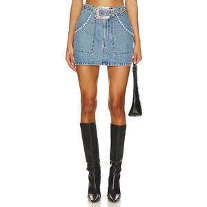 Show Me Your MuMu Blue Denim Skirt